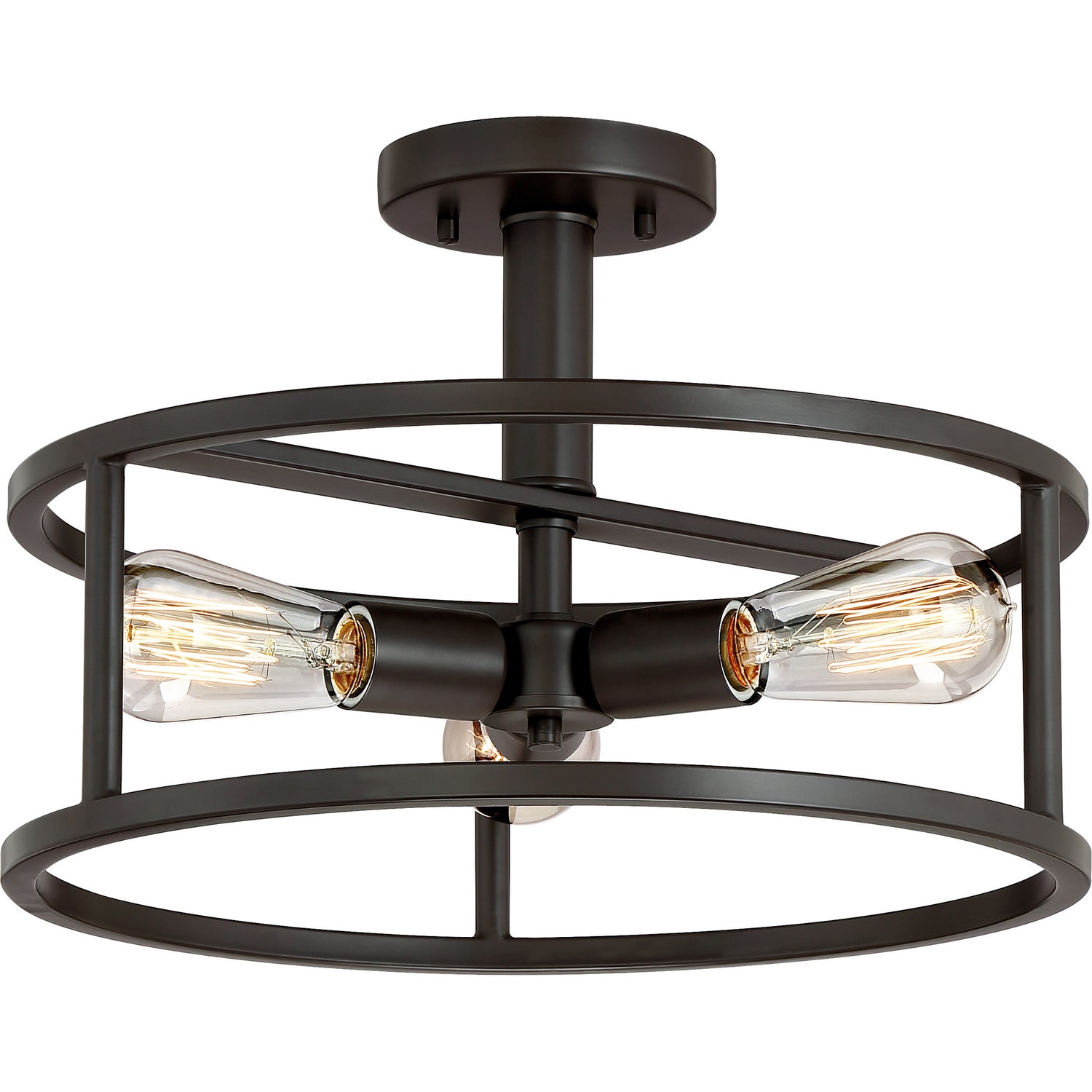 Quoizel - NHR1715WT - Three Light Semi-Flush Mount - New Harbor - Western Bronze
