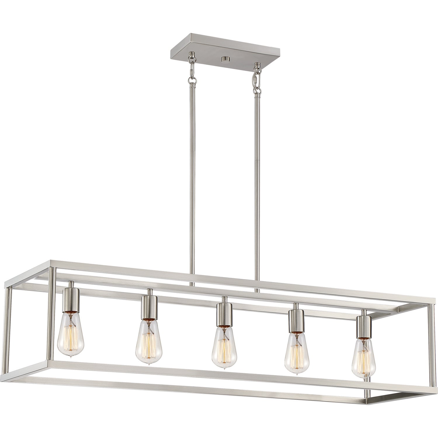 Quoizel - NHR538BN - Five Light Island Chandelier - New Harbor - Brushed Nickel