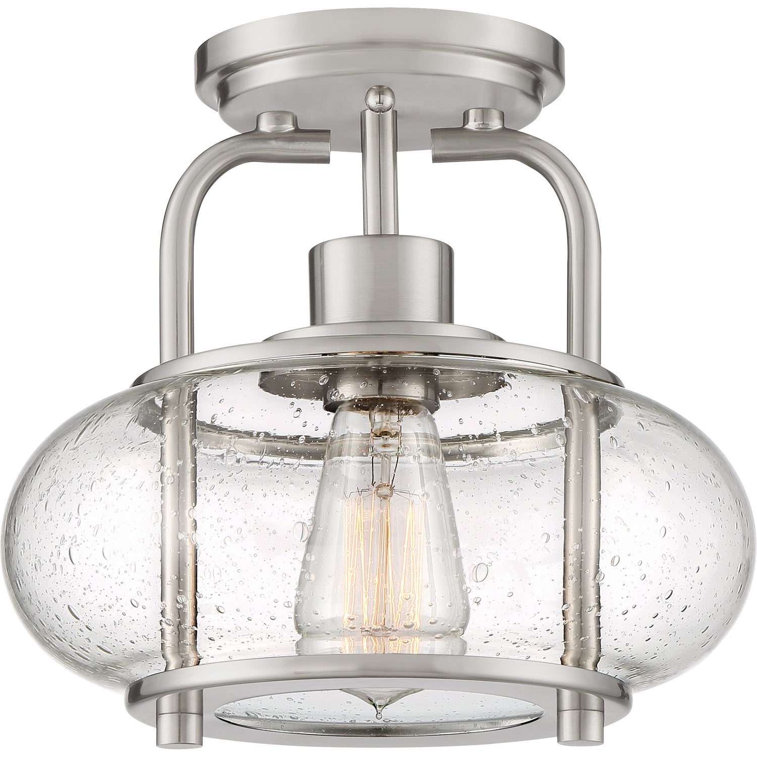 Quoizel - TRG1710BN - One Light Semi Flush Mount - Trilogy - Brushed Nickel