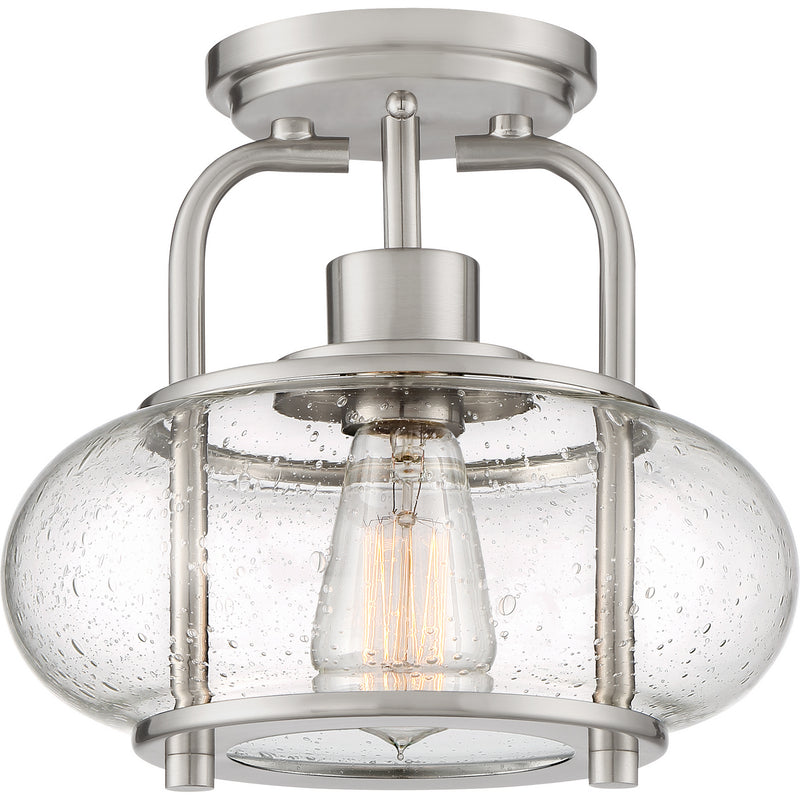 Quoizel - TRG1710BN - One Light Semi Flush Mount - Trilogy - Brushed Nickel