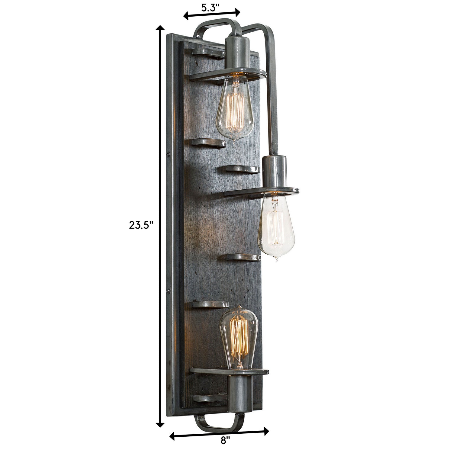 Varaluz - 268W03SL - Three Light Wall Sconce - Lofty - Steel