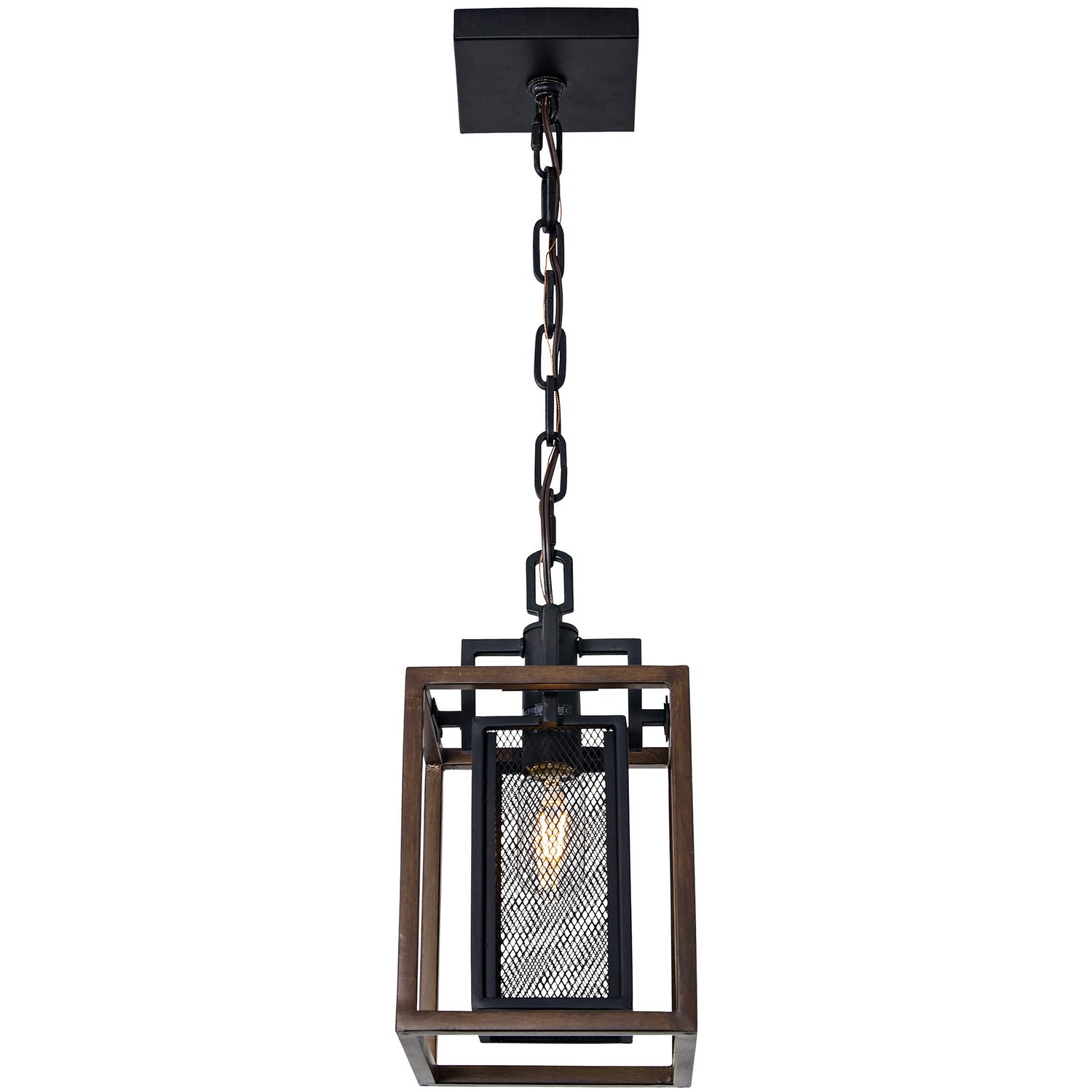 Varaluz - 285M01DOBL - One Light Mini Pendant - Rio Lobo - Dark Oak/Black