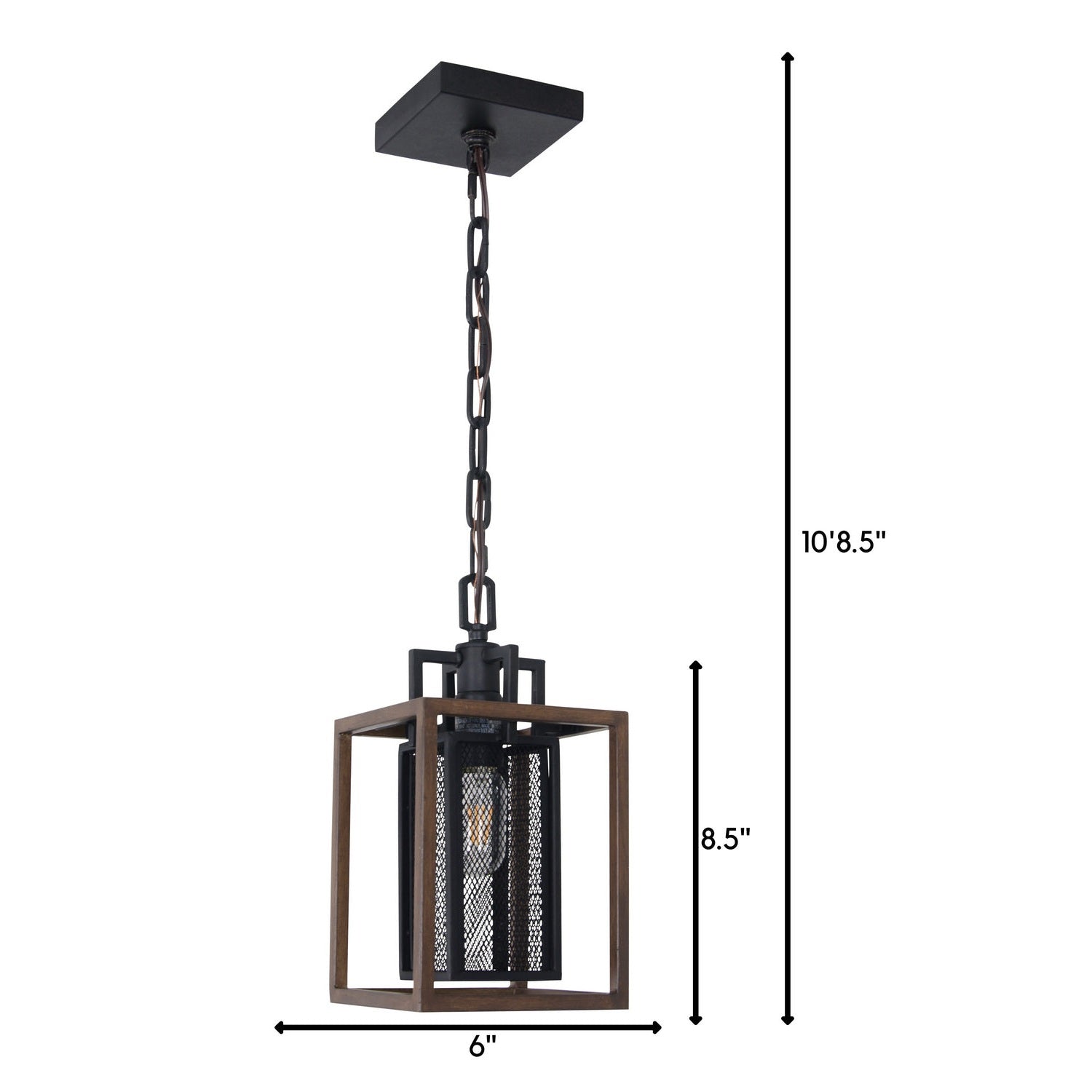 Varaluz - 285M01DOBL - One Light Mini Pendant - Rio Lobo - Dark Oak/Black