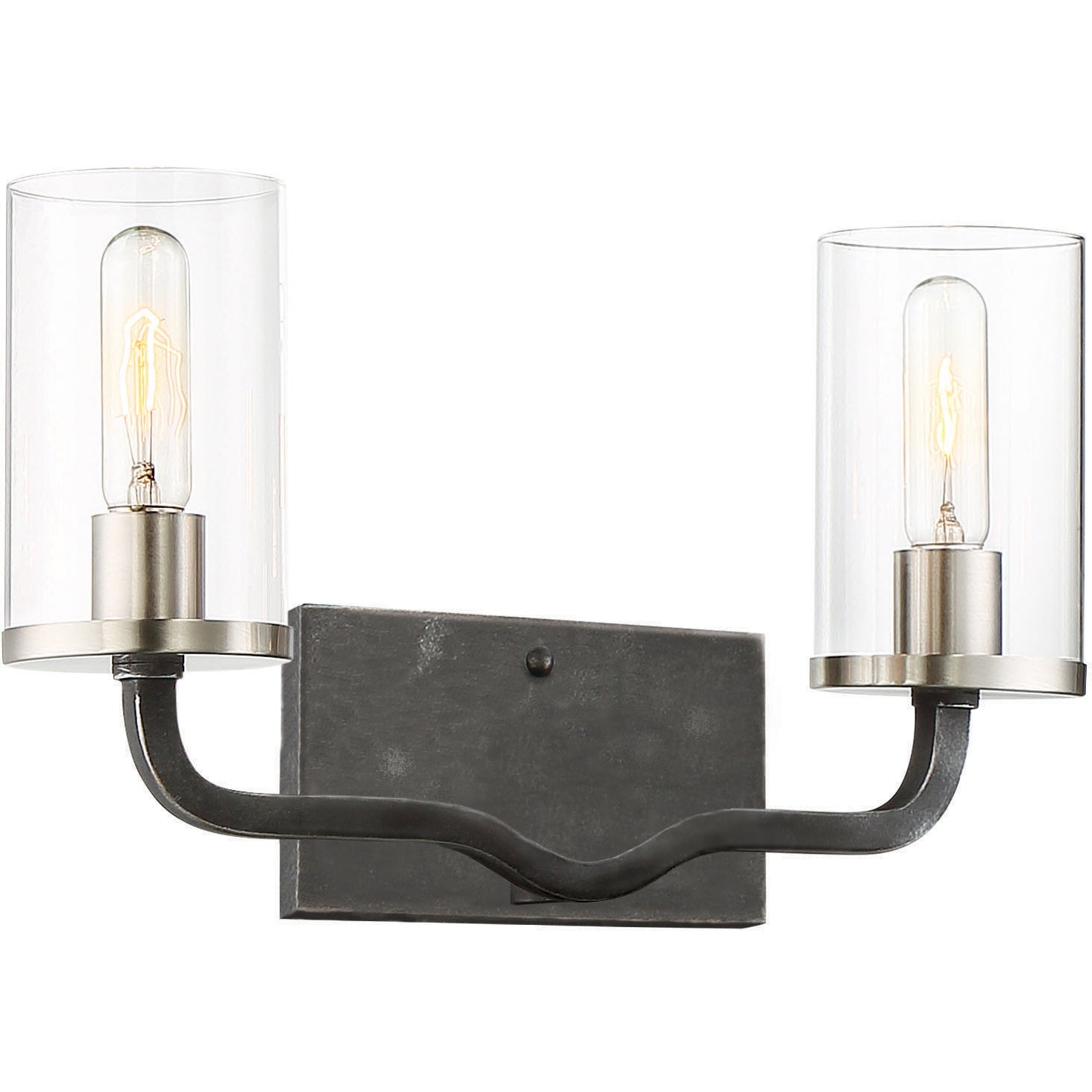 Nuvo Lighting - 60-6122 - Two Light Vanity - Sherwood - Iron Black / Brushed Nickel
