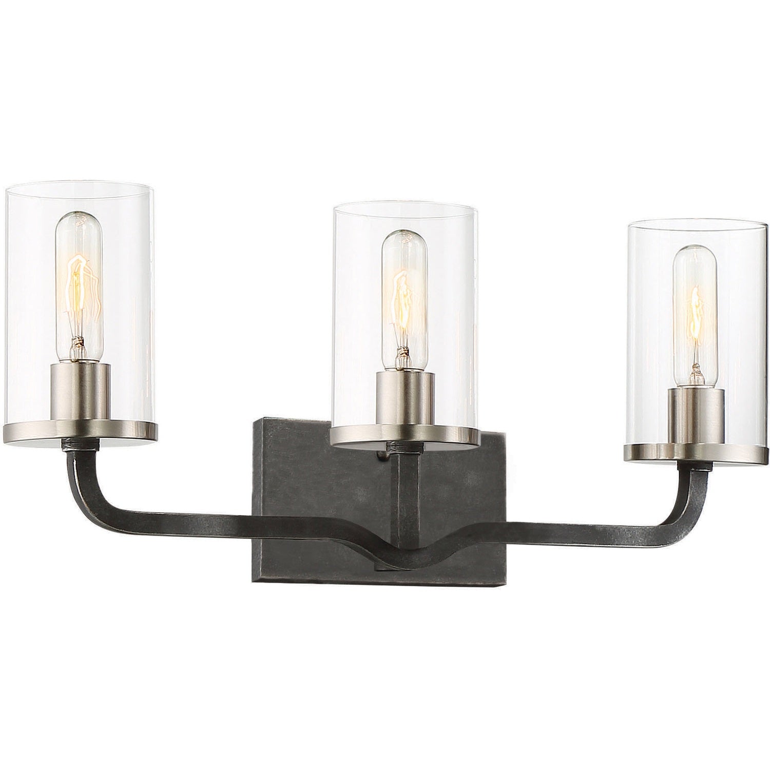 Nuvo Lighting - 60-6123 - Three Light Vanity - Sherwood - Iron Black / Brushed Nickel