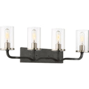 Nuvo Lighting - 60-6129 - Four Light Vanity - Sherwood - Iron Black / Brushed Nickel
