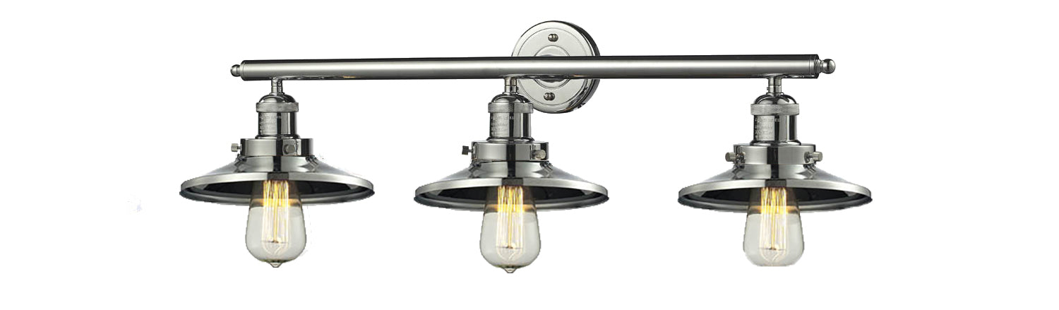 Innovations - 205-PN-M1 - Three Light Bath Vanity - Franklin Restoration - Polished Nickel