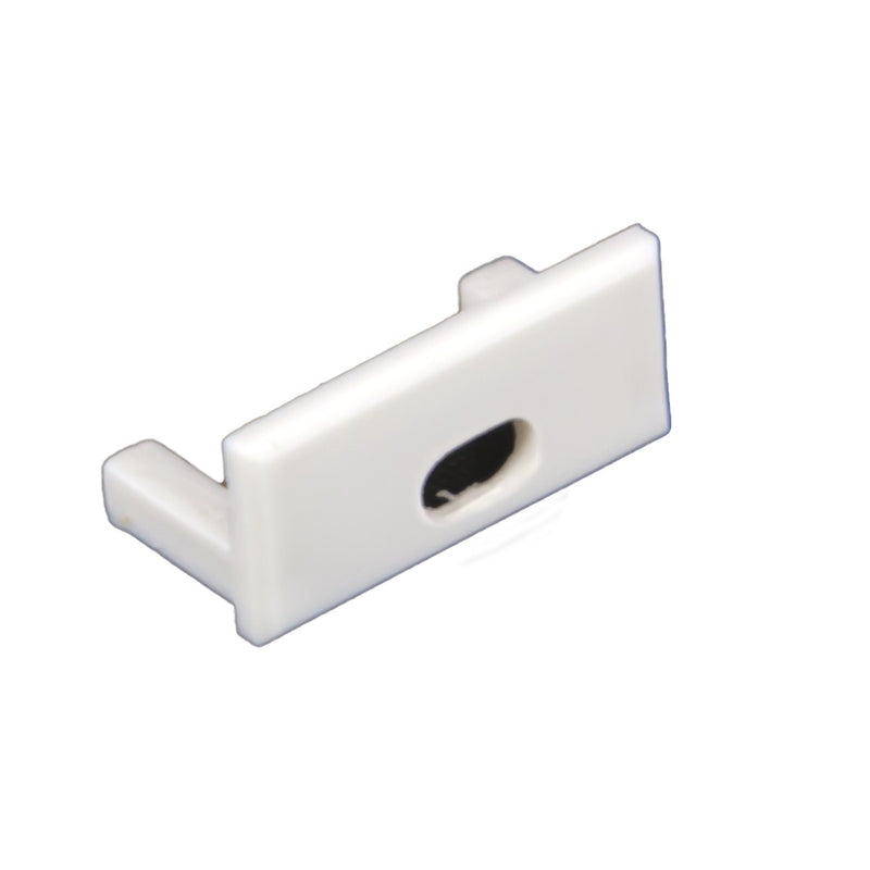American Lighting - PE-HELM-FEED - End Cap With Wire Feed Hole - Extrusion - White