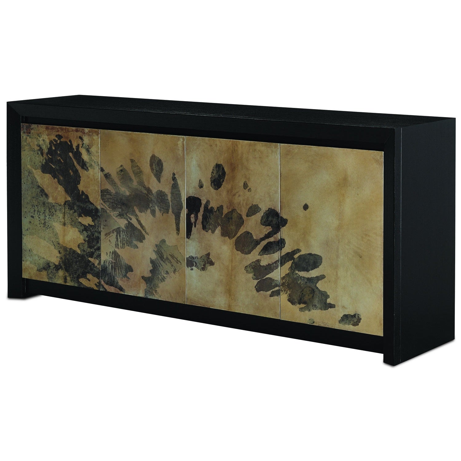 Currey and Company - 3000-0032 - Credenza - Karlson Collection - Stained Vellum/Caviar Black