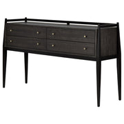 Currey and Company - 3000-0046 - Console Table - Selig Collection - Dark Mink/Riverstone Gray/Polished Brass