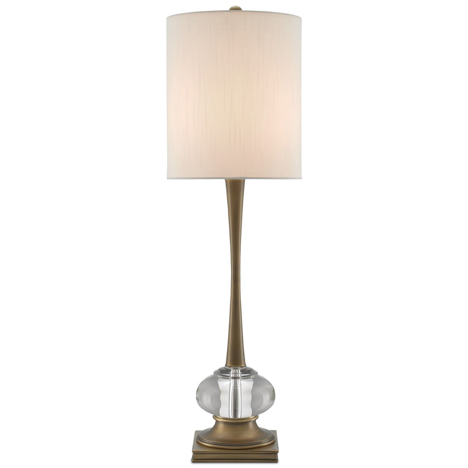 Currey and Company - 6000-0167 - One Light Table Lamp - Giovanna Brass Table Lamp - Antique Brass/Clear
