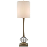 Currey and Company - 6000-0167 - One Light Table Lamp - Giovanna Brass Table Lamp - Antique Brass/Clear