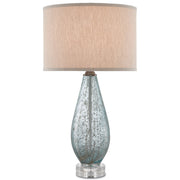 Currey and Company - 6000-0181 - One Light Table Lamp - Optimist Collection - Pale Blue Speckle/Clear