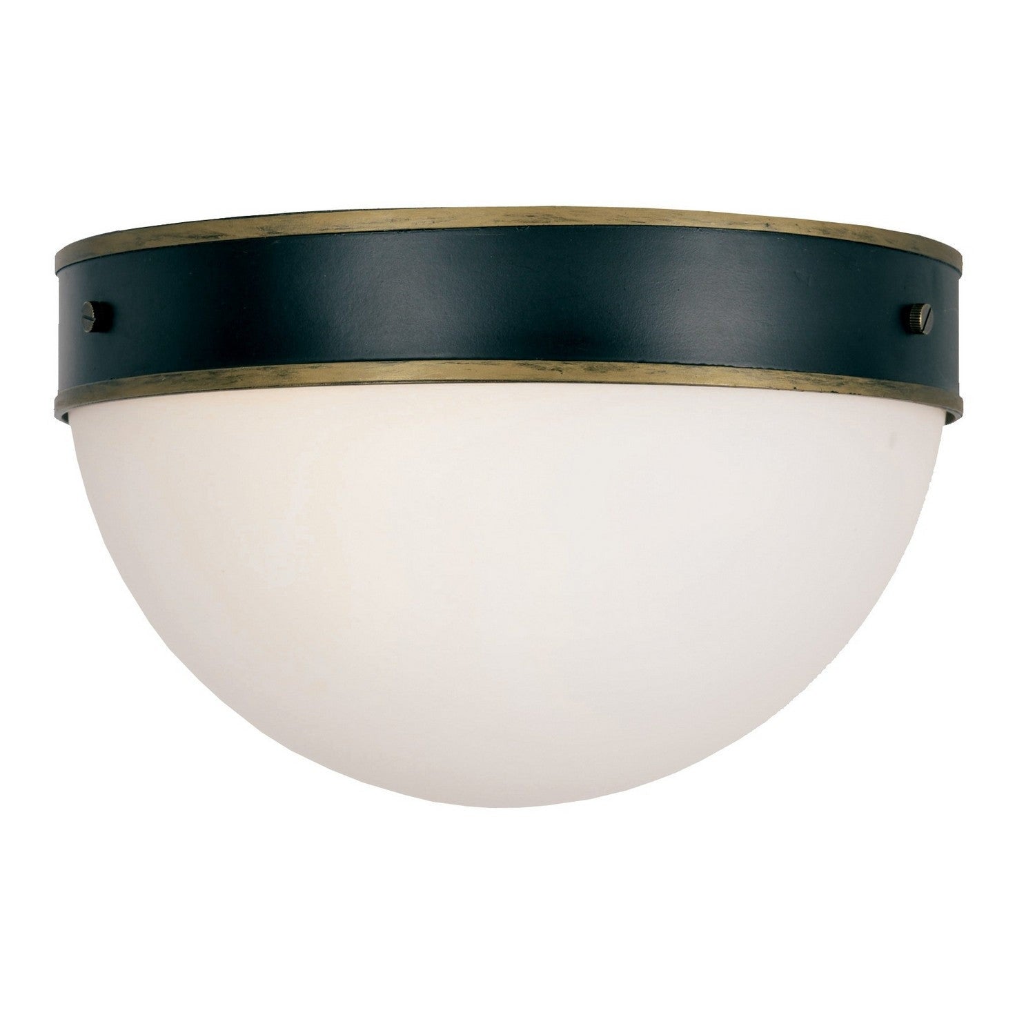 Crystorama - CAP-8503-MK-TG - Two Light Outdoor Flush Mount - Capsule - Matte Black + Textured Gold