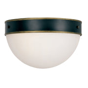 Crystorama - CAP-8503-MK-TG - Two Light Outdoor Flush Mount - Capsule - Matte Black + Textured Gold