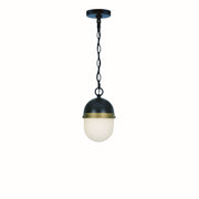 Crystorama - CAP-8506-MK-TG - Three Light Outdoor Pendant - Capsule - Matte Black + Textured Gold