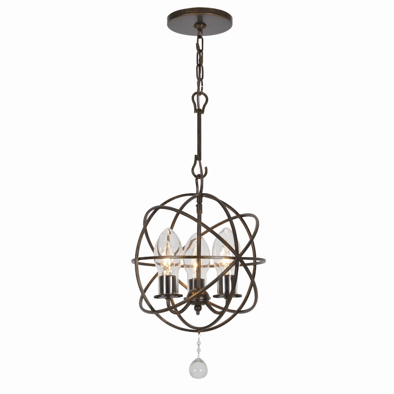 Crystorama - SOL-9325-EB - Three Light Outdoor Chandelier - Solaris - English Bronze