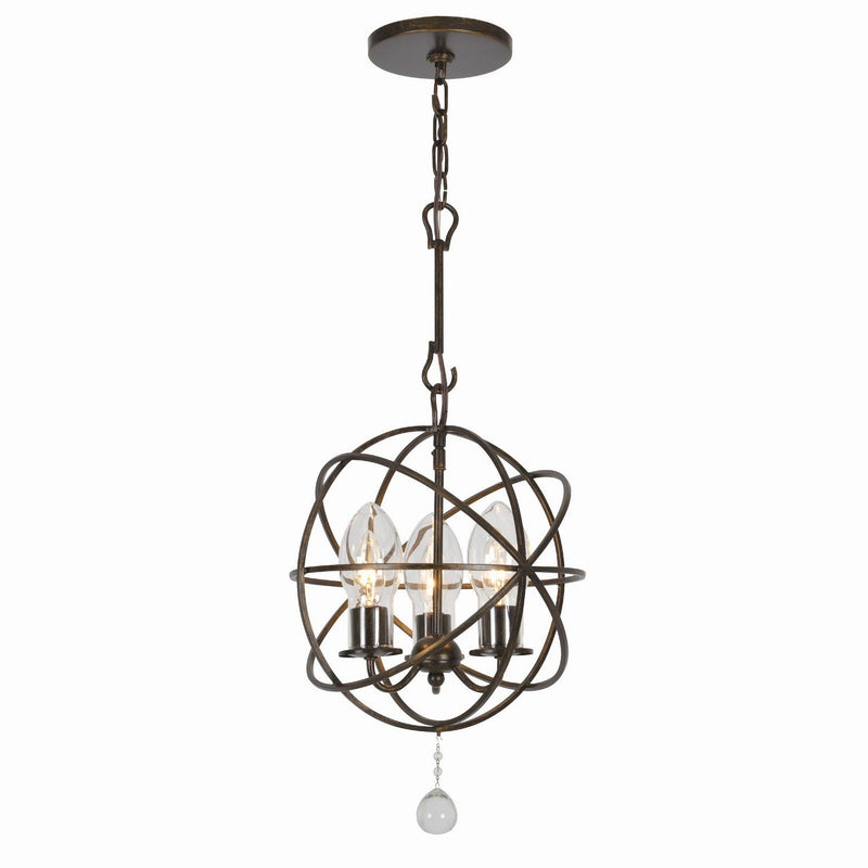 Crystorama - SOL-9325-EB - Three Light Outdoor Chandelier - Solaris - English Bronze