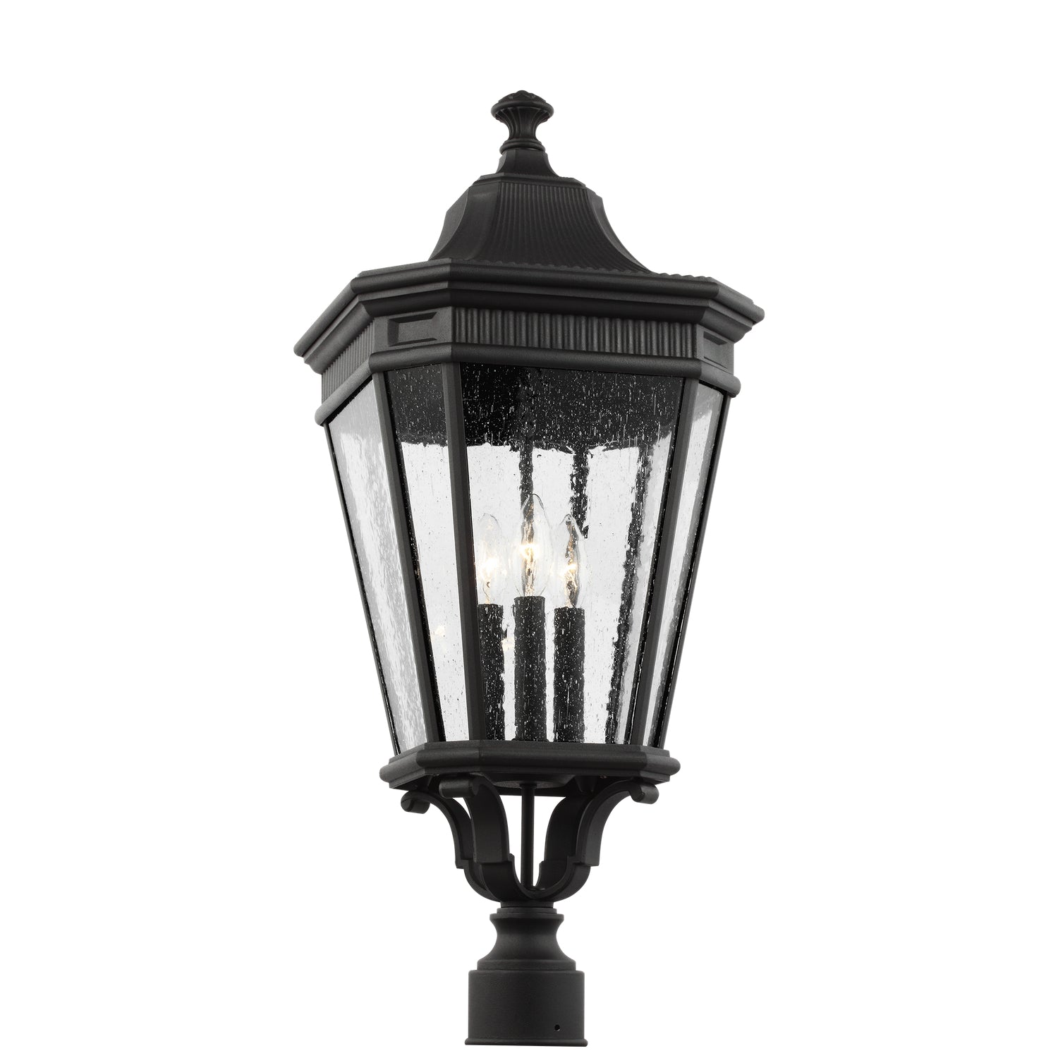Generation Lighting - OL5428BK - Three Light Outdoor Post Lantern - Cotswold Lane - Black