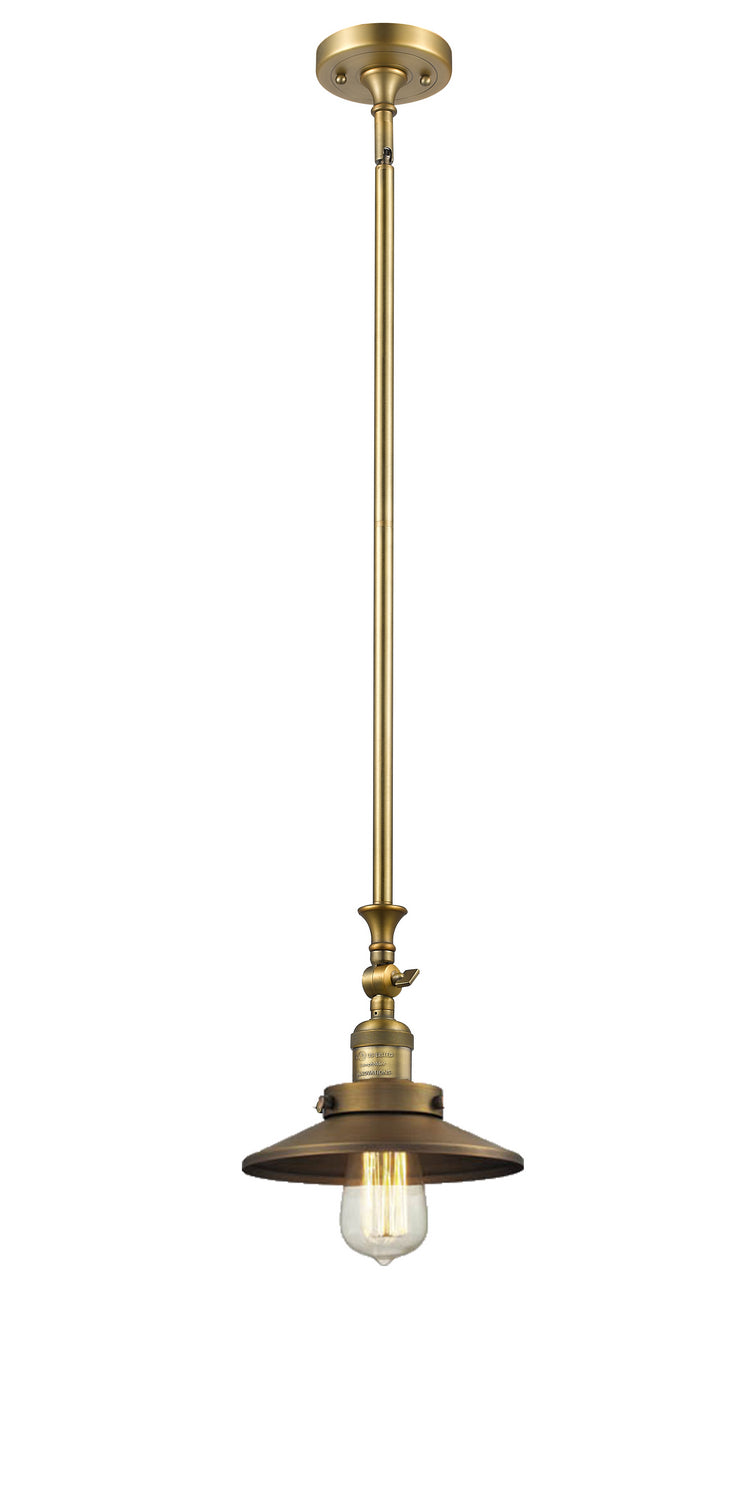 Innovations - 206-BB-M4 - One Light Mini Pendant - Franklin Restoration - Brushed Brass