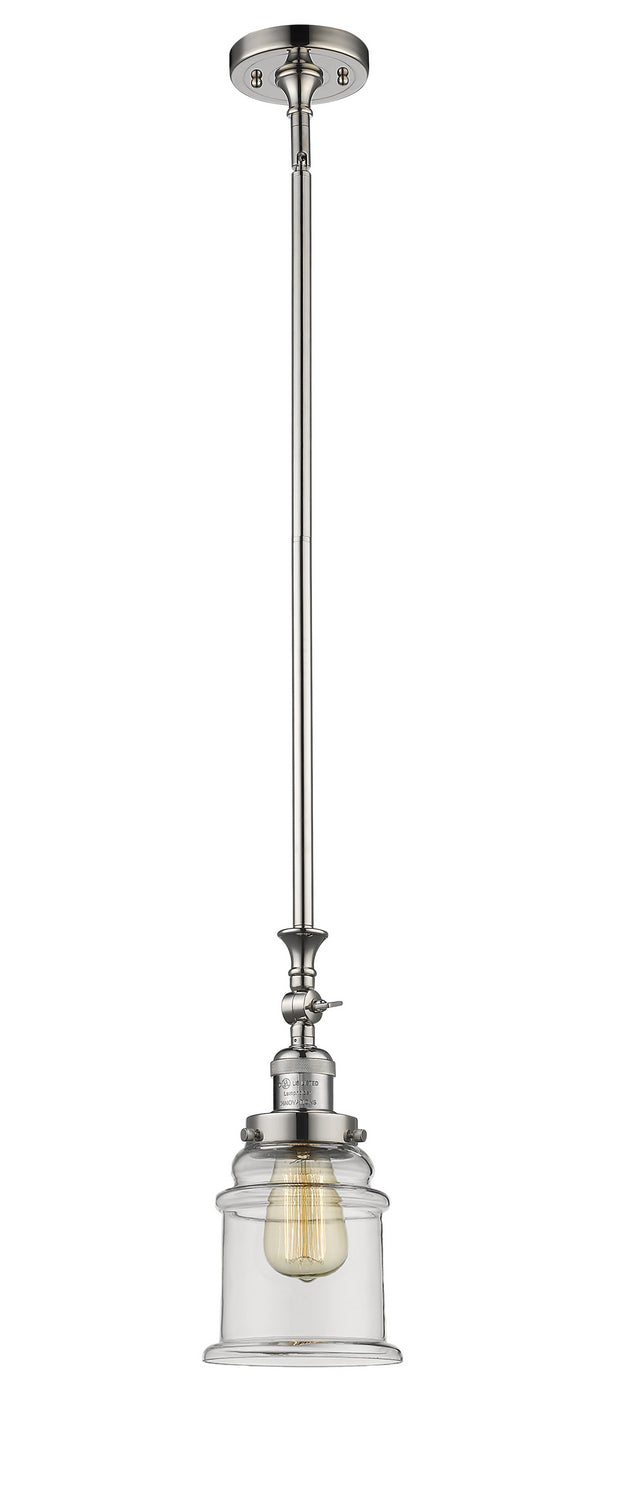 Innovations - 206-PN-G182 - One Light Mini Pendant - Franklin Restoration - Polished Nickel