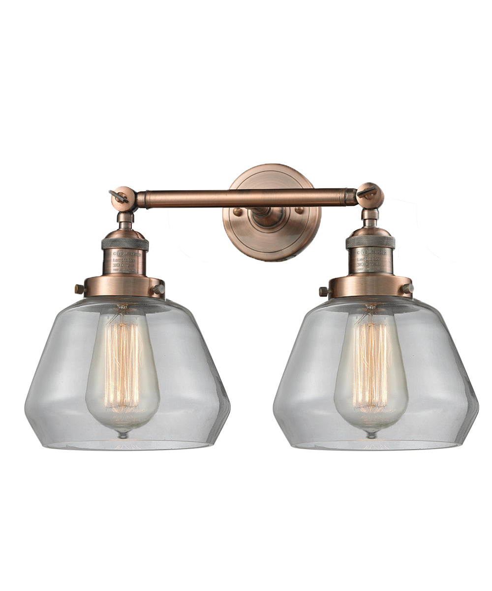 Innovations - 208-AC-G172 - Two Light Bath Vanity - Franklin Restoration - Antique Copper