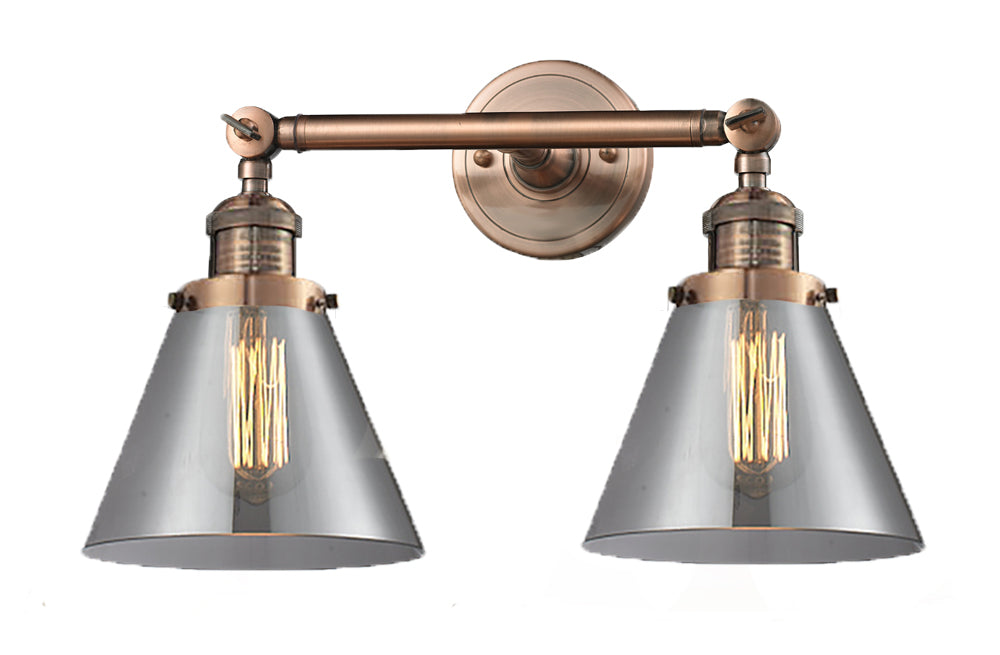 Innovations - 208-AC-G43 - Two Light Bath Vanity - Franklin Restoration - Antique Copper