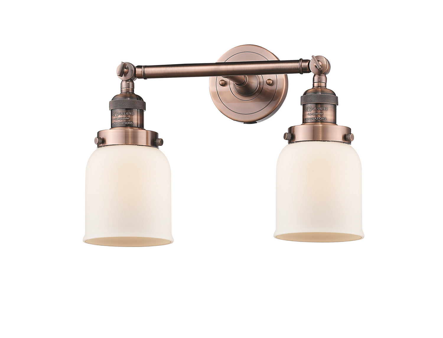 Innovations - 208-AC-G51 - Two Light Bath Vanity - Franklin Restoration - Antique Copper