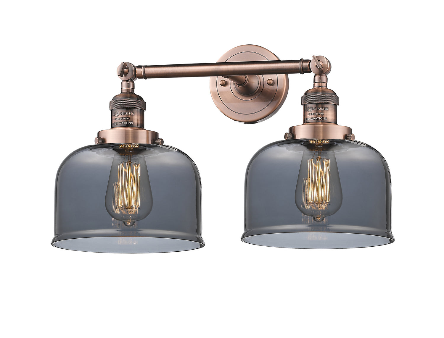 Innovations - 208-AC-G73 - Two Light Bath Vanity - Franklin Restoration - Antique Copper
