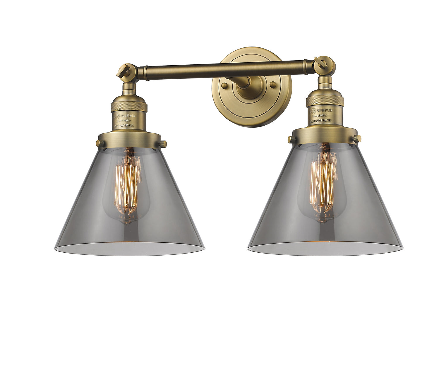 Innovations - 208-BB-G43 - Two Light Bath Vanity - Franklin Restoration - Brushed Brass