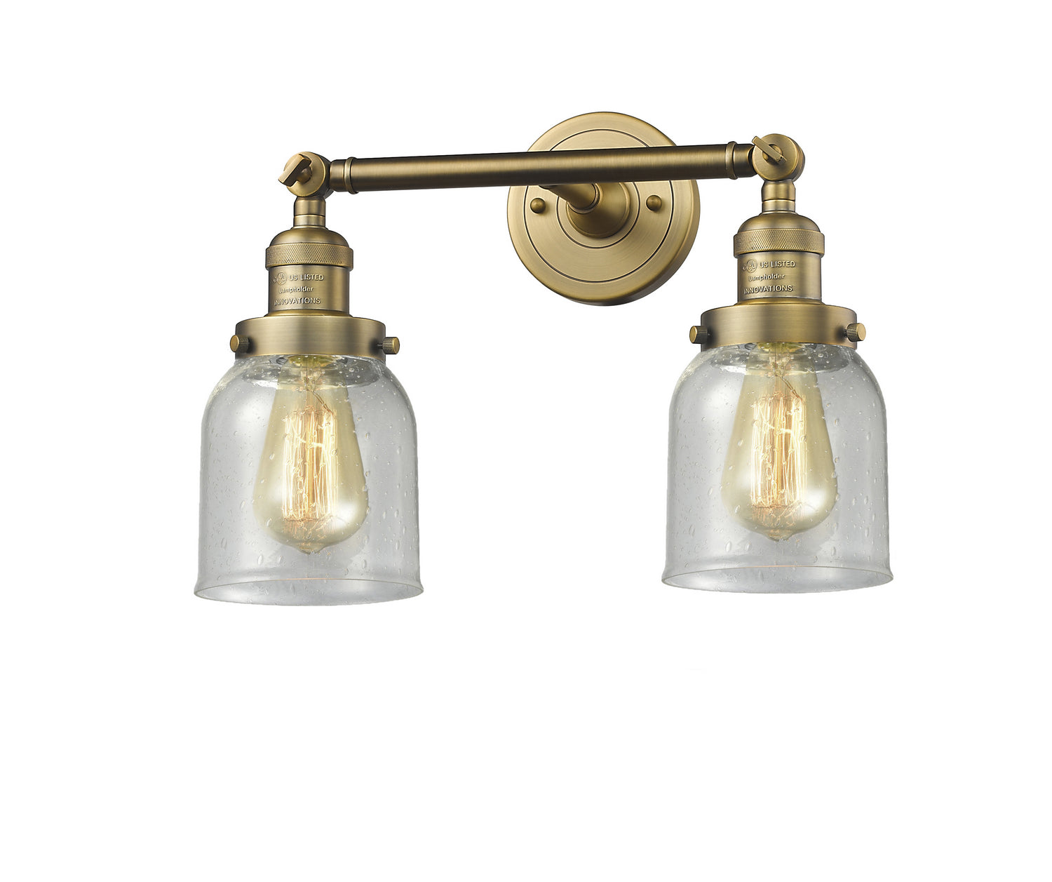 Innovations - 208-BB-G54 - Two Light Bath Vanity - Franklin Restoration - Brushed Brass