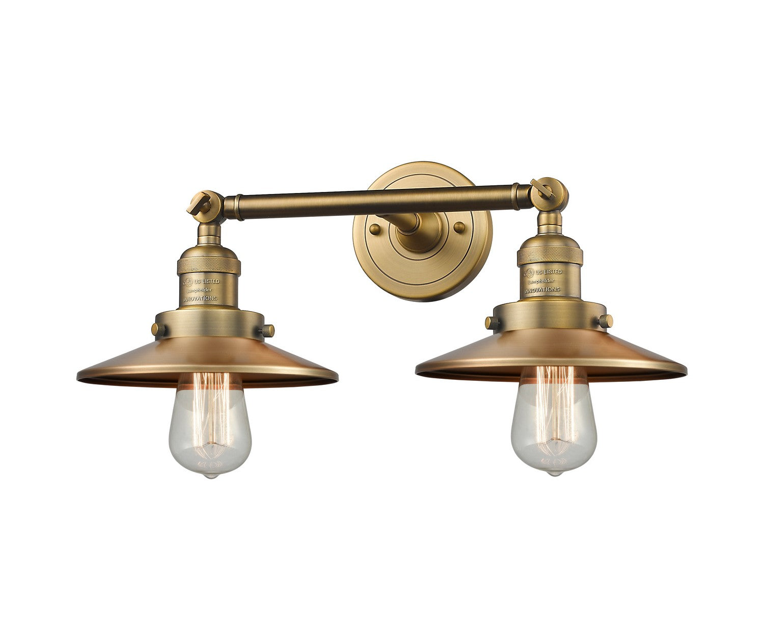 Innovations - 208-BB-M4 - Two Light Bath Vanity - Franklin Restoration - Brushed Brass
