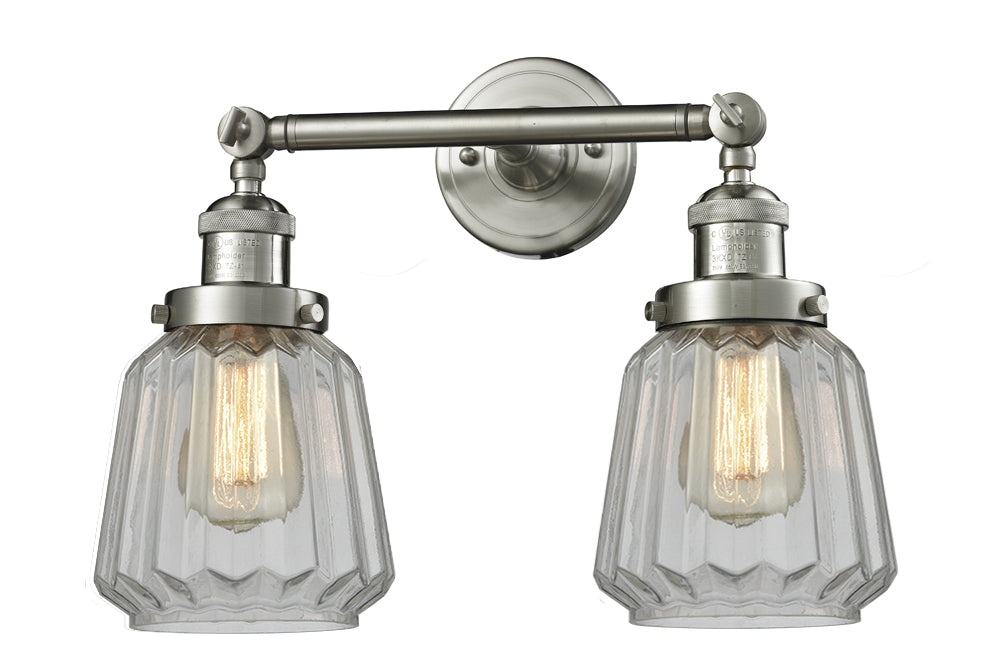 Innovations - 208-SN-G142 - Two Light Bath Vanity - Franklin Restoration - Brushed Satin Nickel
