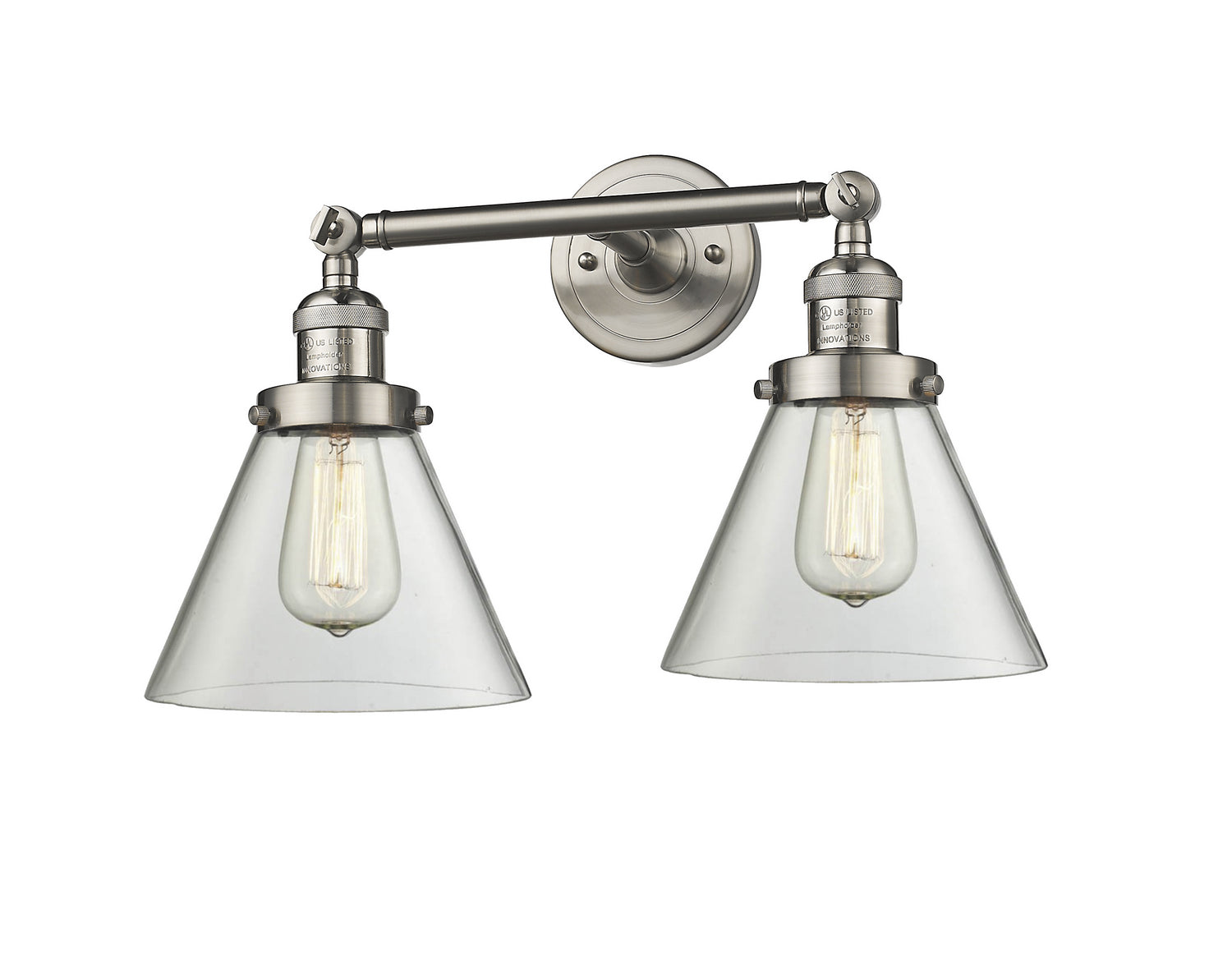 Innovations - 208-SN-G42 - Two Light Bath Vanity - Franklin Restoration - Brushed Satin Nickel