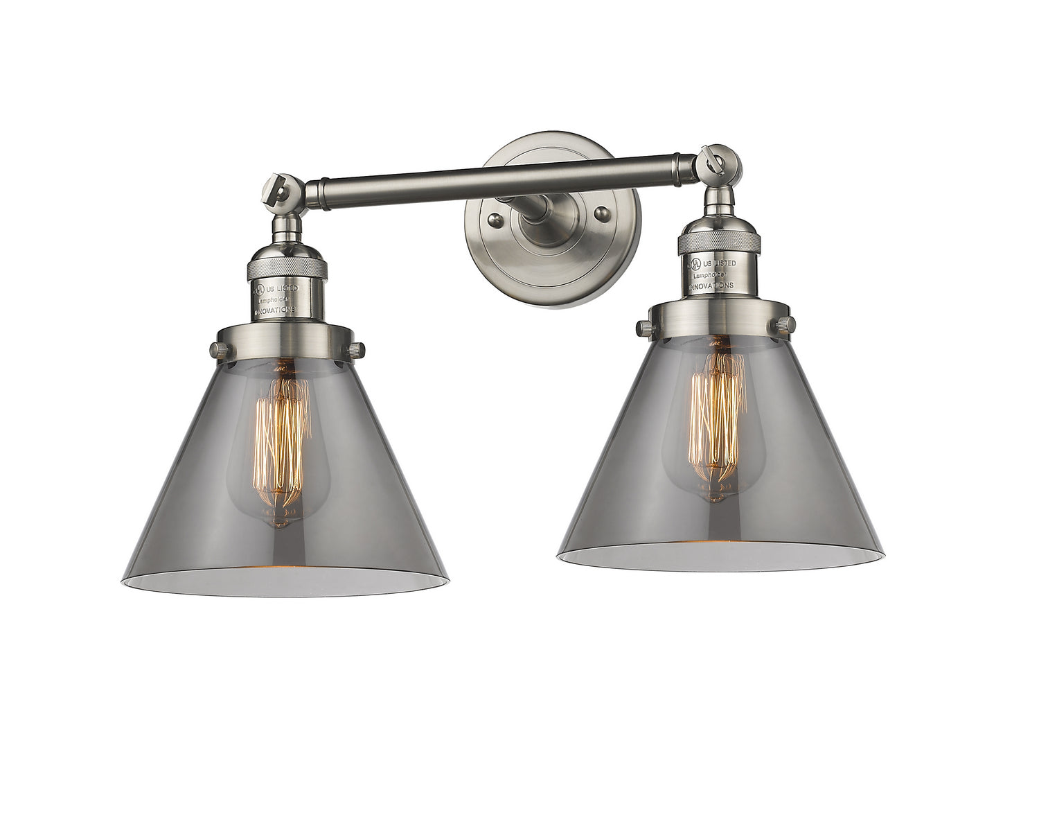 Innovations - 208-SN-G43 - Two Light Bath Vanity - Franklin Restoration - Brushed Satin Nickel
