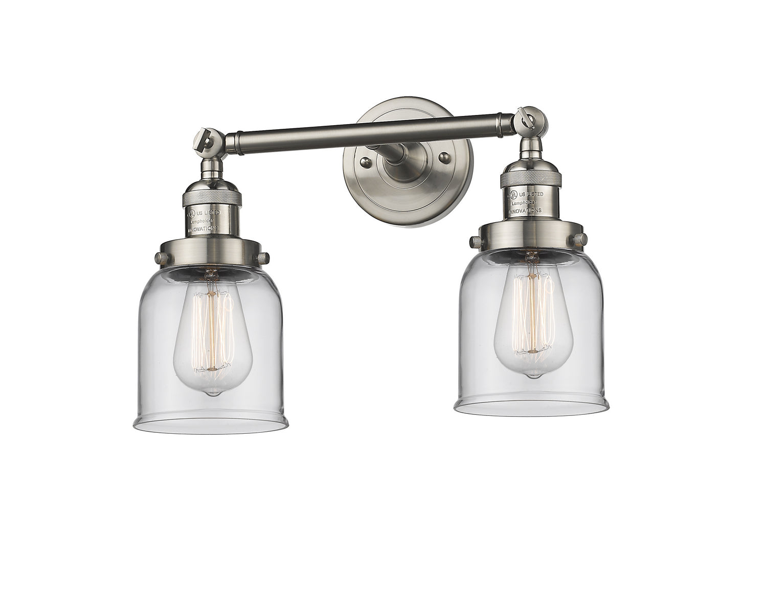 Innovations - 208-SN-G52 - Two Light Bath Vanity - Franklin Restoration - Brushed Satin Nickel