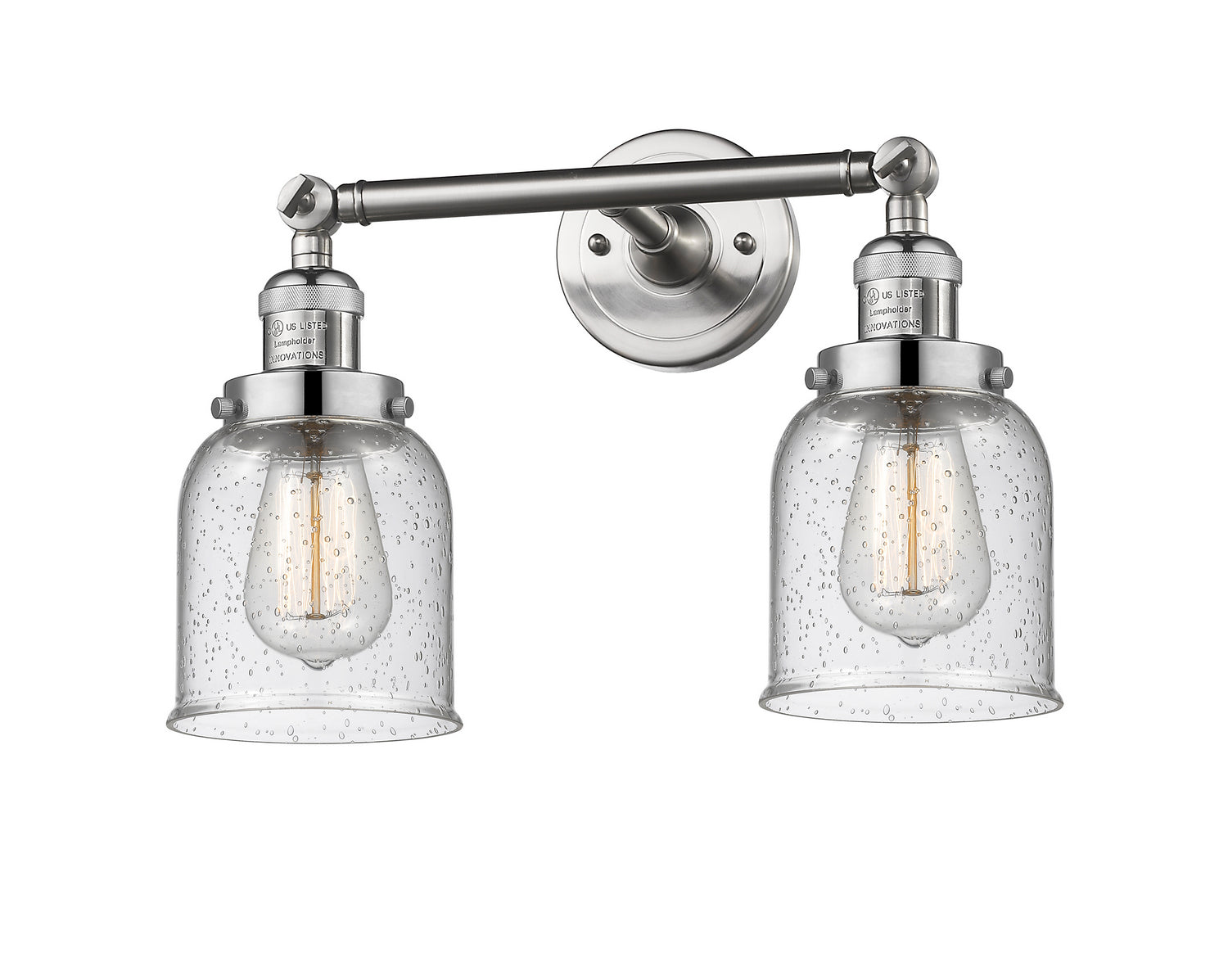 Innovations - 208-SN-G54 - Two Light Bath Vanity - Franklin Restoration - Brushed Satin Nickel