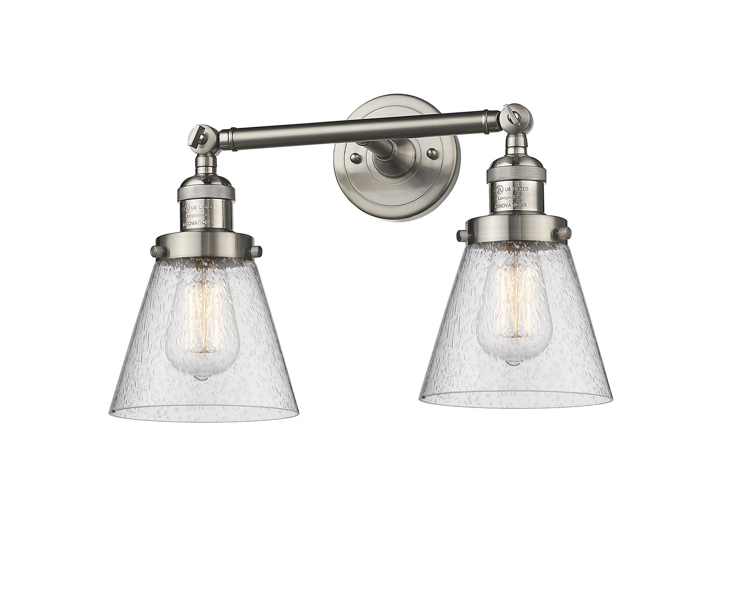 Innovations - 208-SN-G64 - Two Light Bath Vanity - Franklin Restoration - Brushed Satin Nickel
