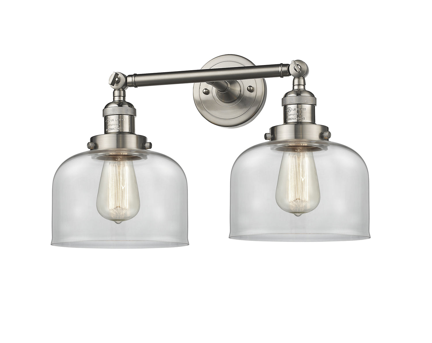 Innovations - 208-SN-G72 - Two Light Bath Vanity - Franklin Restoration - Brushed Satin Nickel