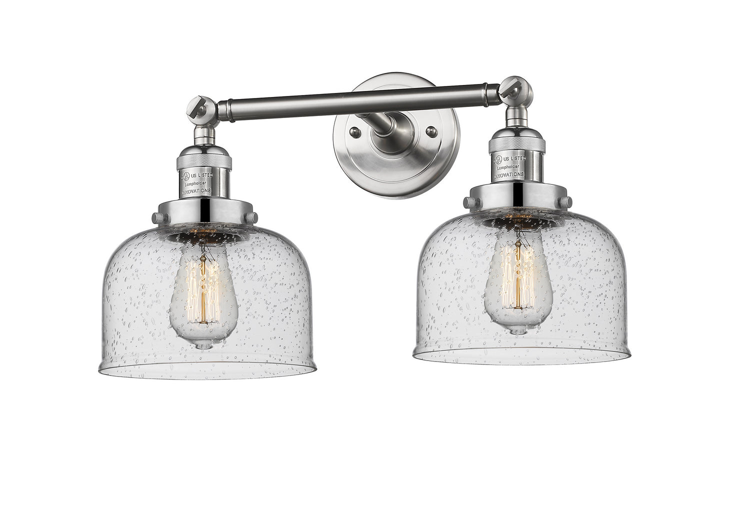 Innovations - 208-SN-G74 - Two Light Bath Vanity - Franklin Restoration - Brushed Satin Nickel