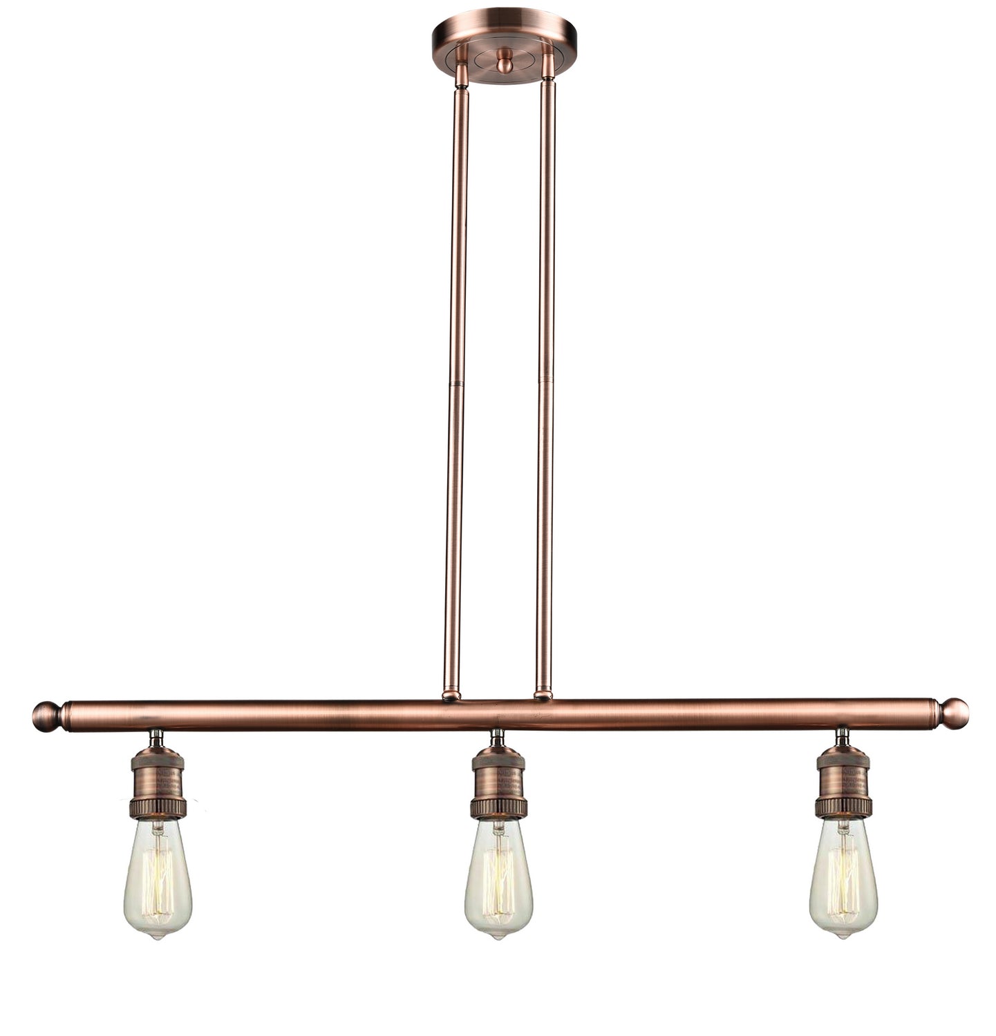 Innovations - 213-AC - Three Light Island Pendant - Franklin Restoration - Antique Copper