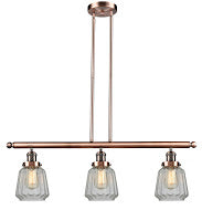 Innovations - 213-AC-G142 - Three Light Island Pendant - Franklin Restoration - Antique Copper