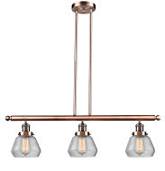 Innovations - 213-AC-G172 - Three Light Island Pendant - Franklin Restoration - Antique Copper