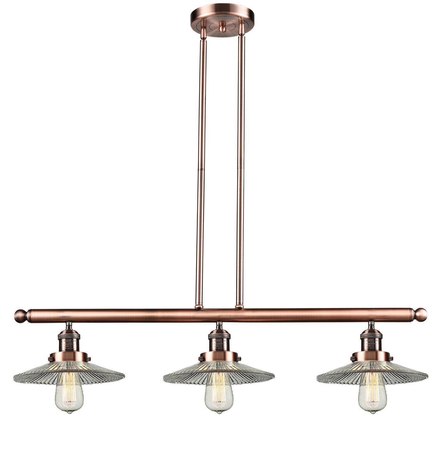 Innovations - 213-AC-G2 - Three Light Island Pendant - Franklin Restoration - Antique Copper