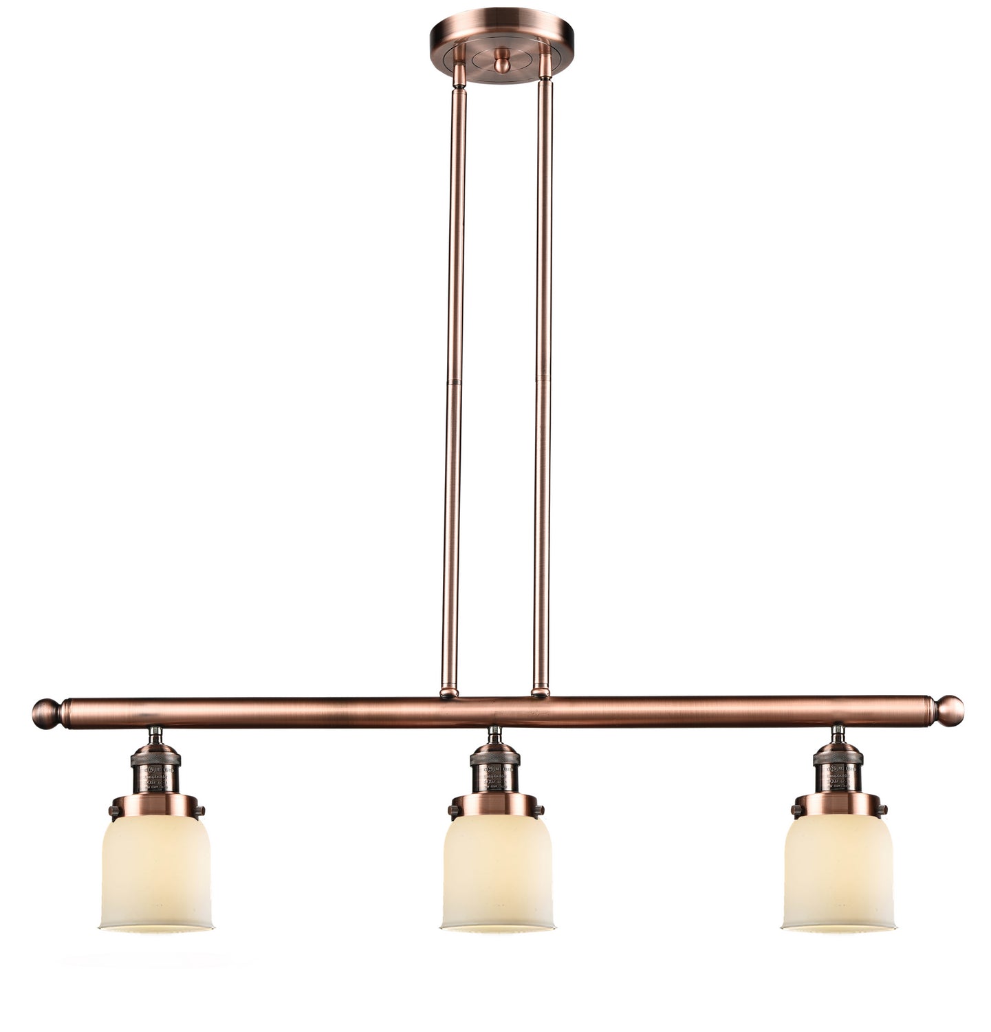Innovations - 213-AC-G51 - Three Light Island Pendant - Franklin Restoration - Antique Copper