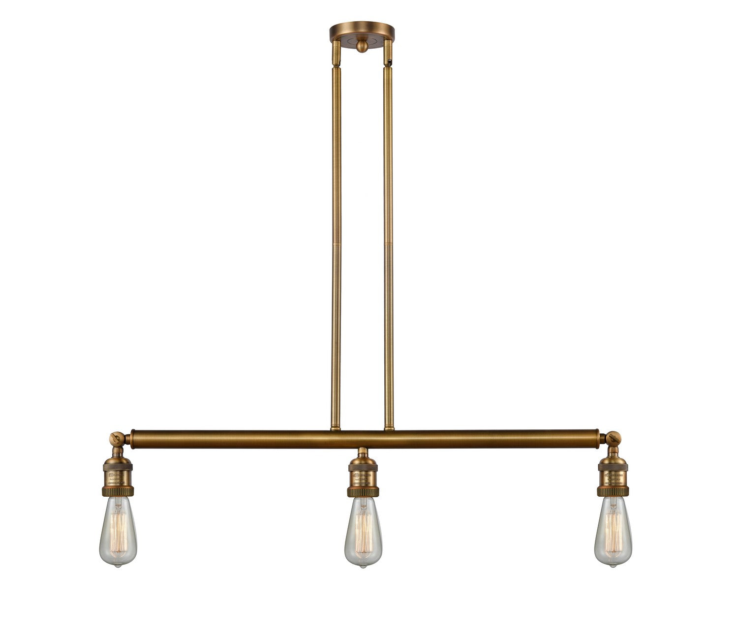 Innovations - 213-BB - Three Light Island Pendant - Franklin Restoration - Brushed Brass