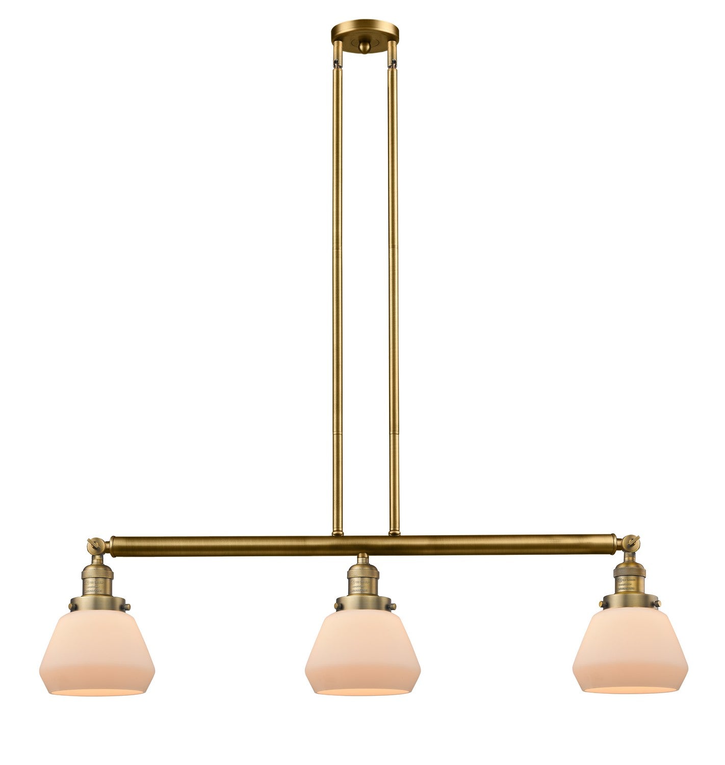 Innovations - 213-BB-G171 - Three Light Island Pendant - Franklin Restoration - Brushed Brass