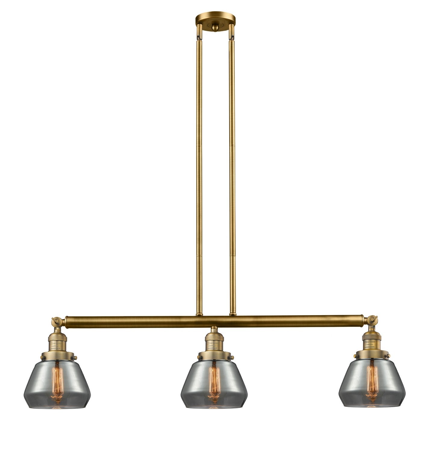 Innovations - 213-BB-G173 - Three Light Island Pendant - Franklin Restoration - Brushed Brass