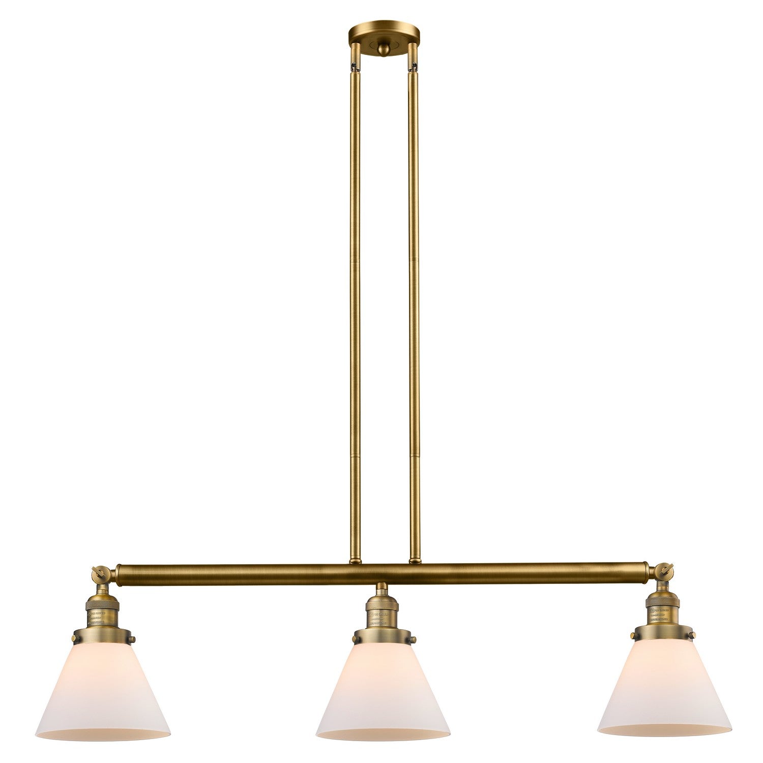 Innovations - 213-BB-G41 - Three Light Island Pendant - Franklin Restoration - Brushed Brass