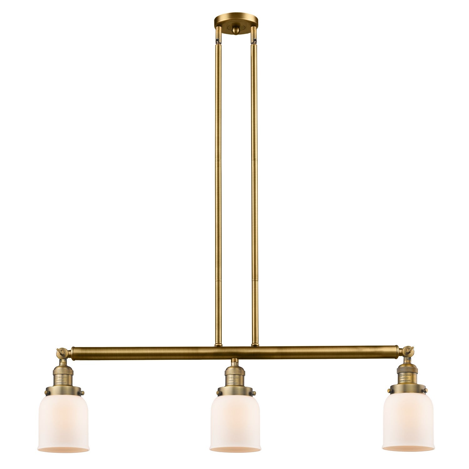 Innovations - 213-BB-G51 - Three Light Island Pendant - Franklin Restoration - Brushed Brass